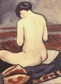 クッションを持って裸で座る Sitzender Aktmit Kissen 抽象画